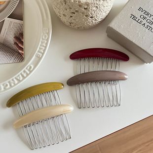 韩国无痕倒发梳插梳简约甜美刘海边夹发卡夏女后脑勺碎发发夹发饰