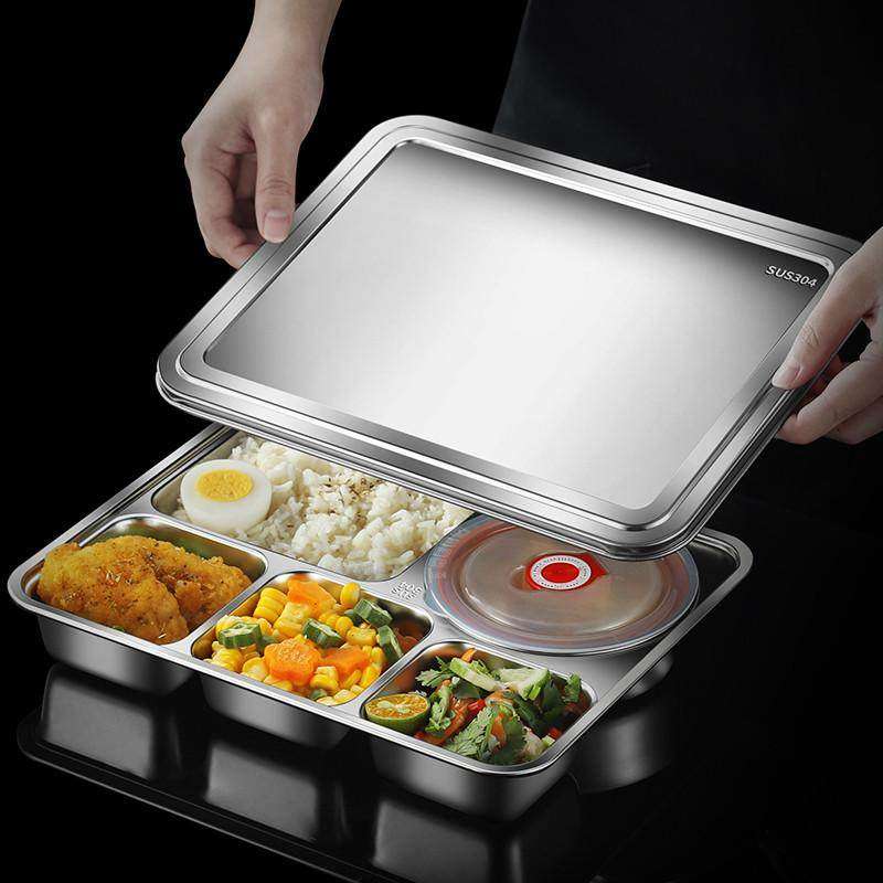 304不锈钢饭盒学生大容量上班族带盖食堂便携分格隔快餐盘便当盒,餐饮具,盘,淘宝优惠券,粉丝福利购,淘宝优惠卷