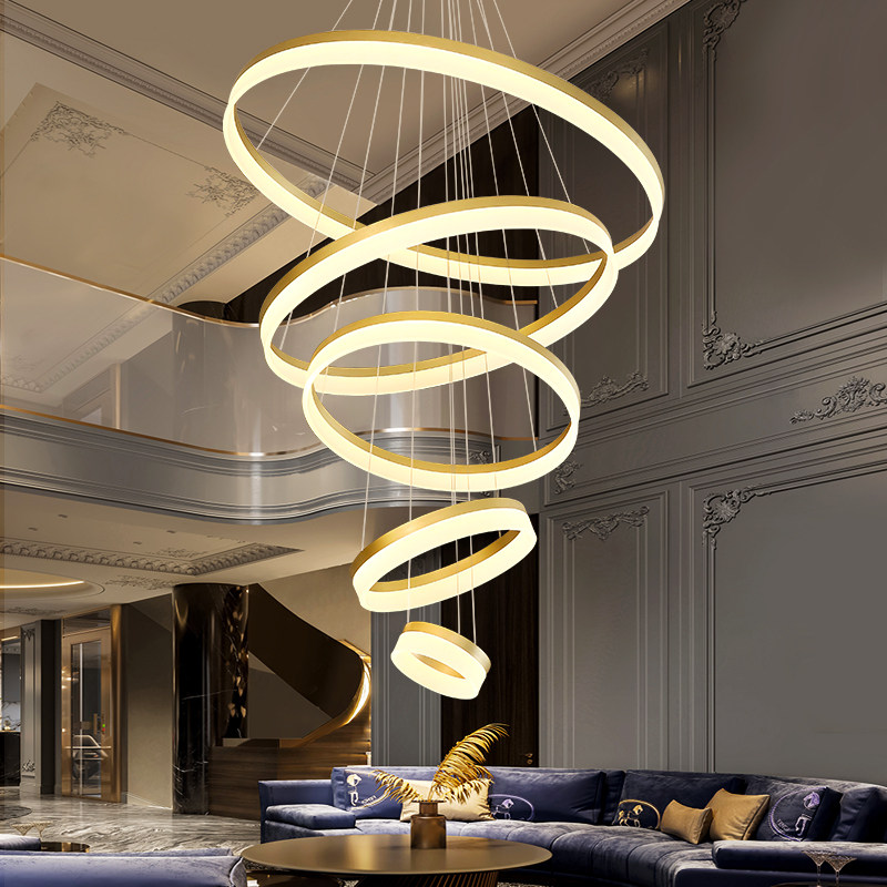 极简中空客厅灯别墅大吊灯挑空复式楼大厅现代简约挑高小loft公寓,家装灯饰光源,LOFT/复式住宅/楼梯吊灯,淘宝优惠券,粉丝福利购,淘宝优惠卷