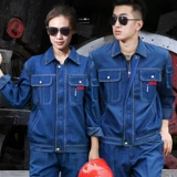 Хлопковый джинсовый тонкий комбинезон, дышащий износостойкий лонгслив, защита от ожогов