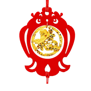 春节装饰挂饰新年盆栽发财树小吊饰室外大树新春中国福结挂件布置