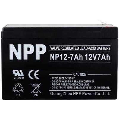 蓄电池NP12-7Ah铅酸免维护电池12V7AH消防门禁电梯备用蓄电池