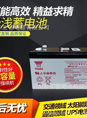 YUASA汤浅蓄电池NP12-12 阀控密封式铅酸蓄电池12V12AH