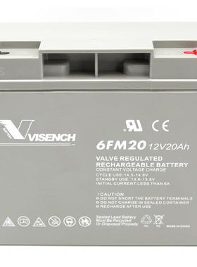 VISION蓄电池6FM20 阀控密封铅酸电瓶12V20ah UPS储能蓄电池