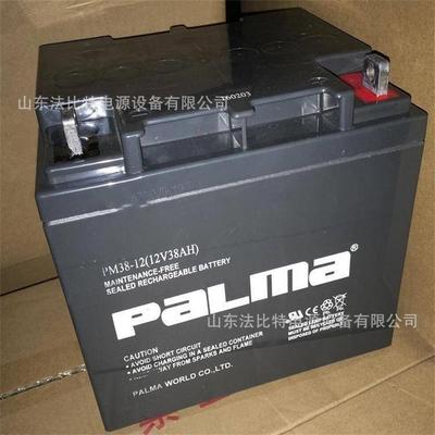PaLMa铅酸蓄电池PM38-12免维护12V38Ah UPS不间断电源