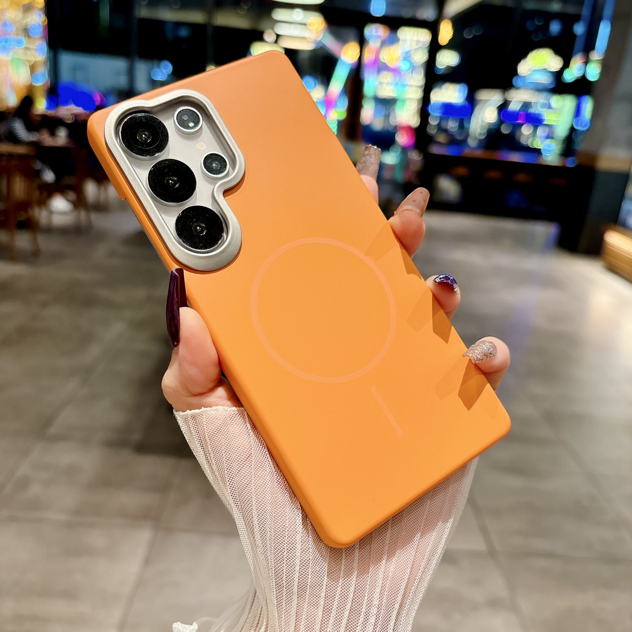 磁吸充电金属镜头框纯色