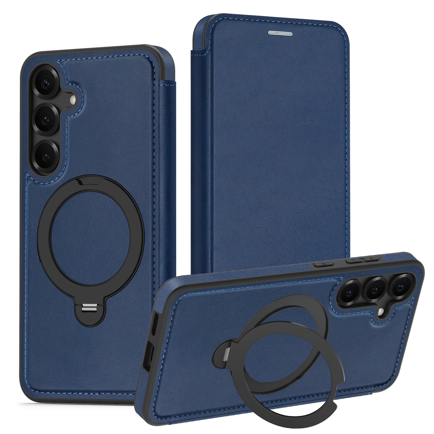 磁吸翻盖磁吸支架插卡钱包