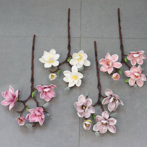 仿真EVA玉兰花婚庆插花家居装饰