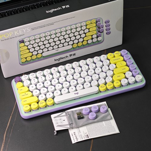 罗技POPKEYS茶轴蓝牙键盘