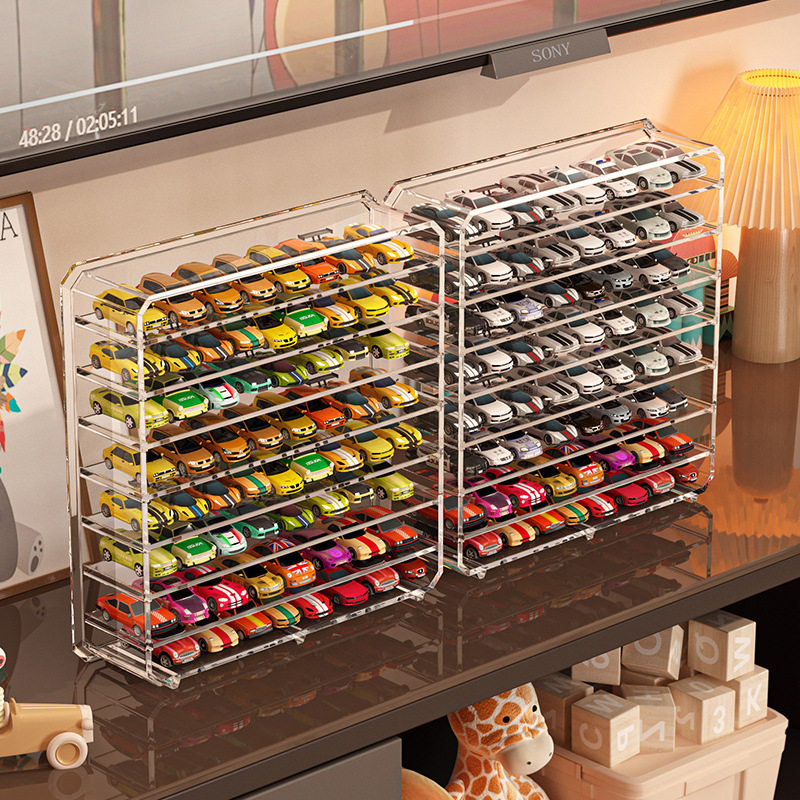 汽车模型收纳盒亚克力多层置物架1:64风火轮儿童玩具车透明展示架,收纳整理,其他收纳盒,淘宝优惠券,粉丝福利购,淘宝优惠卷
