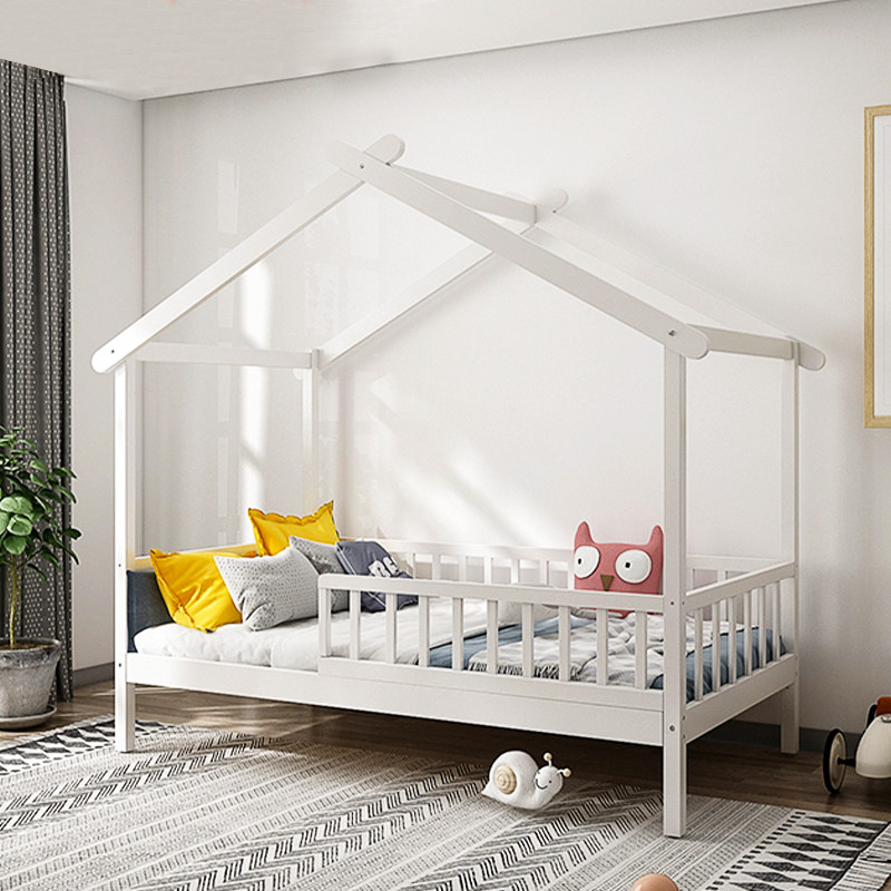 网红儿童床女孩公主白色房子床全