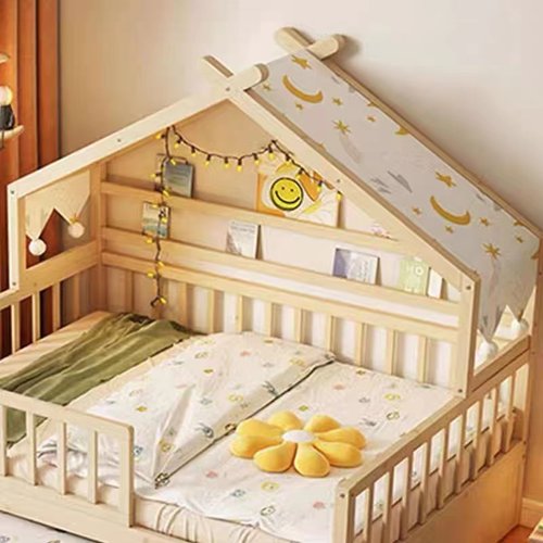 防尘遮光一体式家用儿童床布帘小帐篷式可拆洗