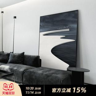 北欧抽象客厅装饰画冰川风景沙发背景墙壁挂画现代简约落地画大气
