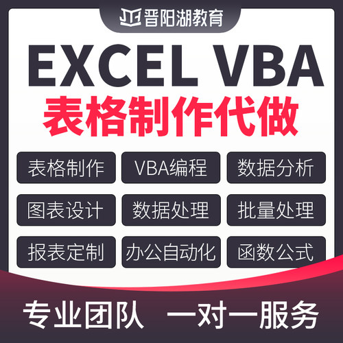 Excel代做 VBA 宏 编程 图表格代工数据处理