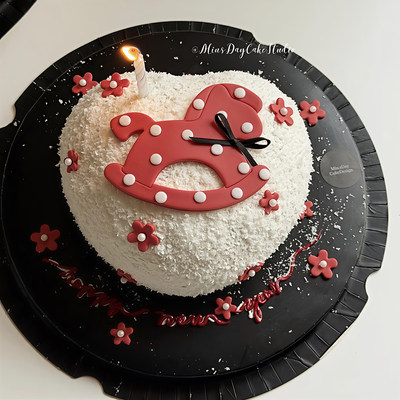 包邮2026马年新年蛋糕装饰摇摇木马饼干翻糖干佩斯切印模印模花朵