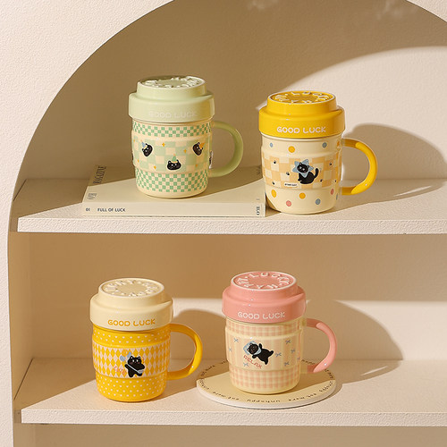 cookzone陶瓷小猫杯子可爱马克杯