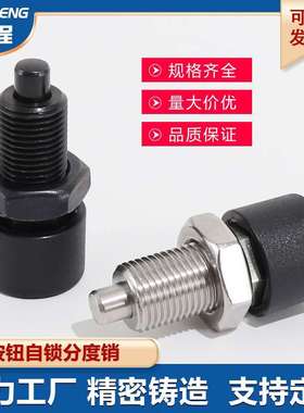 按压式旋钮柱塞GN514自锁型分度销弹簧定位销ZAB61ZAB62厂家直供