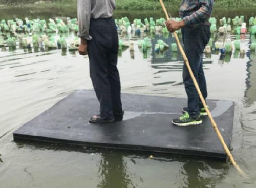 漂浮浮台轻便实心减震便携式可折叠蟹塘泡沫浮板浮力护板休闲防洪