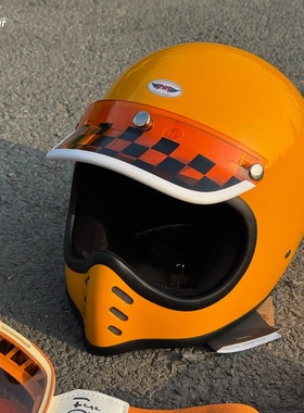 AMZ日式尖嘴小盔体巡航头盔复古机车踏板车玻璃钢四季太空全盔