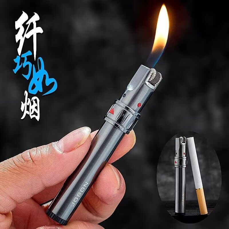 JOBON中邦复古砂轮充气明火打火机轻细纤巧个性创意金属定刻字潮 ZIPPO/瑞士军刀/眼镜 充气打火机 原图主图