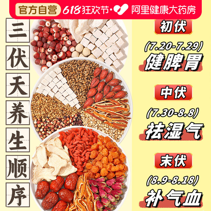 三伏天养生茶炒薏米陈皮茯苓茶去祛健脾湿补气养血泡水喝汤包正品