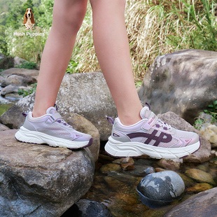 暇步士童鞋儿童运动鞋女童老爹鞋网面透气中大童跑步软底登山鞋子