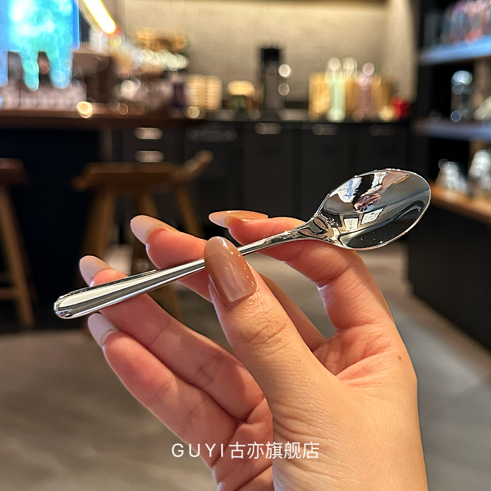 18/10不锈钢甜品勺冷饮搅拌勺子