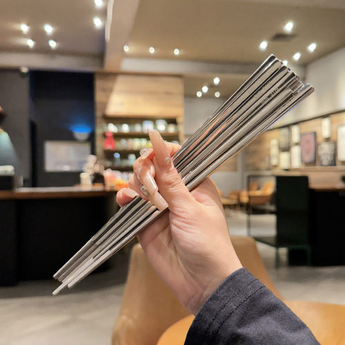 316L不锈钢筷子家用韩式餐具