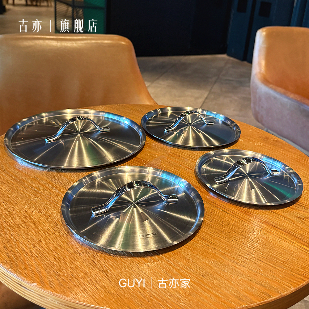 提手盖加厚316不锈钢锅盖盖子内嵌下沉盖子密闭全钢盖16/18/20/24