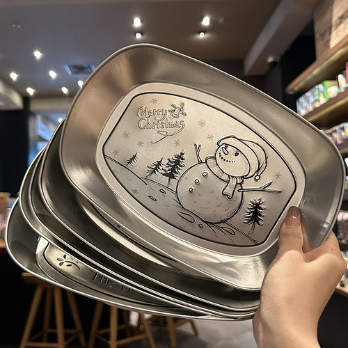 复古野餐盘薯条炸鸡油炸小吃盘