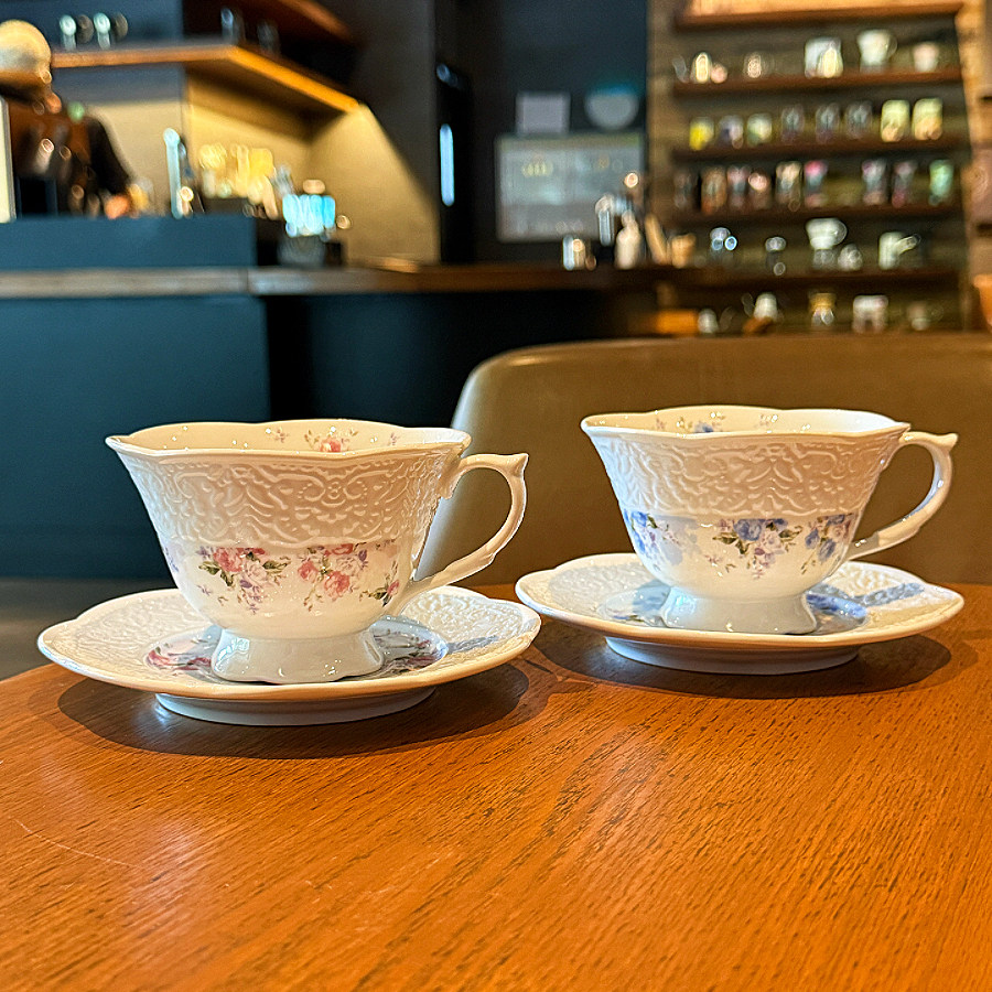【浪漫庄园粉嫩杯碟】咖啡杯碟套装家用下午茶杯碟组合轻奢精致图片
