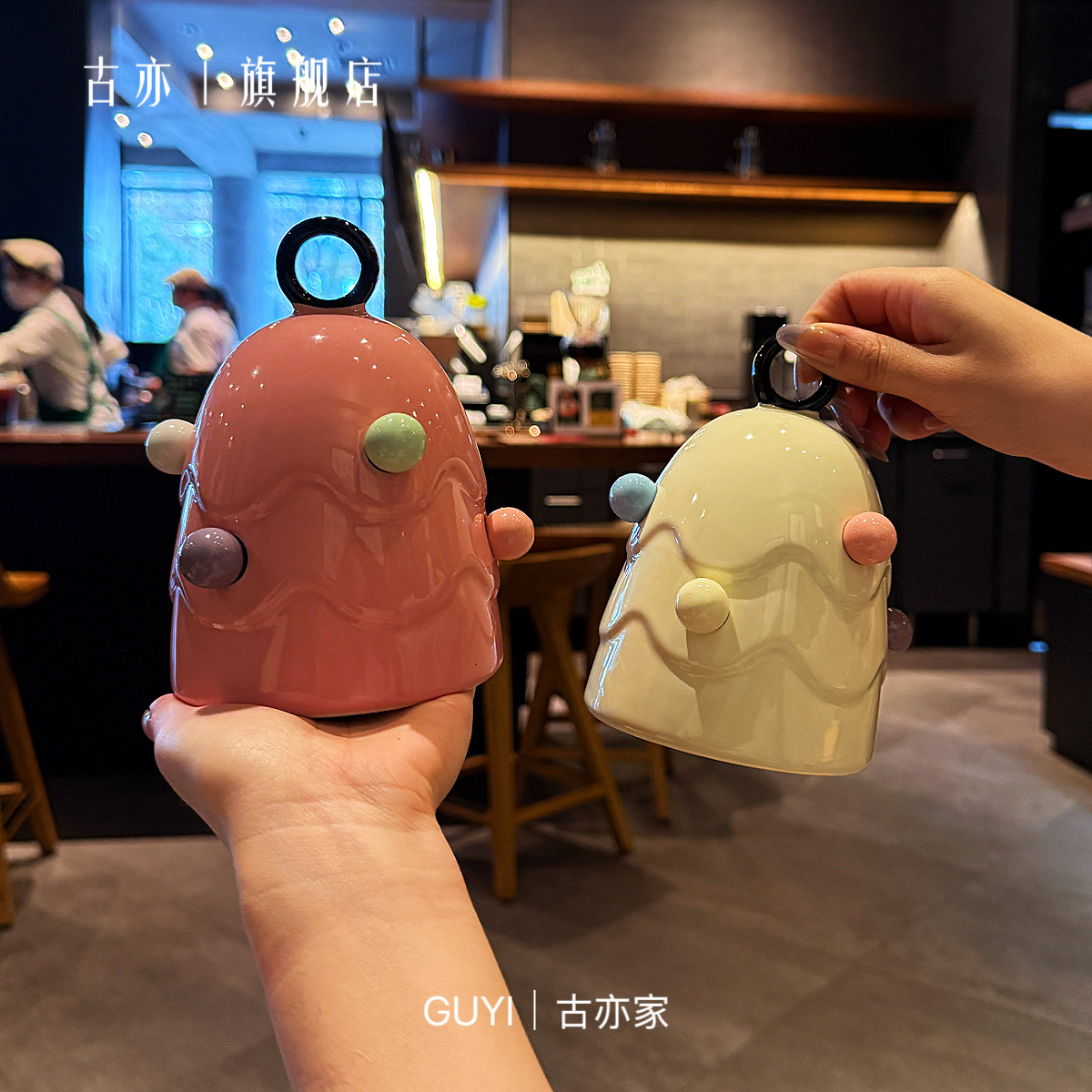 【老板娘推荐可爱款】仙人球水果叉子轻奢高级感蛋糕水果签收纳罐图片