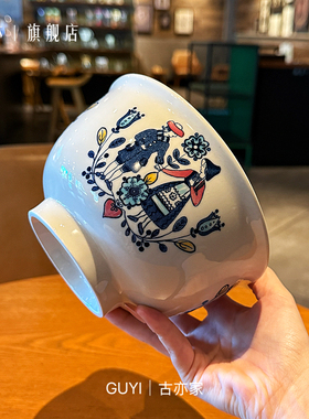 童话绘本丨英国Johnson Brothers中古手绘餐碗大汤面碗泡面碗