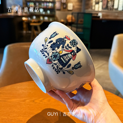 童话绘本丨英国Johnson Brothers中古手绘餐碗大汤面碗泡面碗