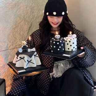 2026简约韩系圣诞节kt猫蛋糕装饰摆件hellokitty爱心蜡烛烘焙装扮