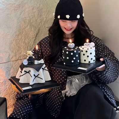 2026简约韩系圣诞节kt猫蛋糕装饰摆件hellokitty爱心蜡烛烘焙装扮