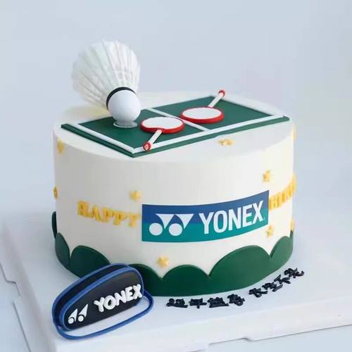 羽毛球乒乓球蛋糕装饰摆件运动主题体育爱好者生日派对烘焙装扮