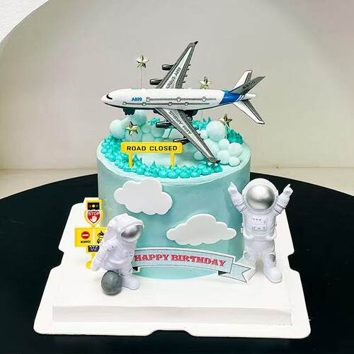 儿童男孩宇航员主题生日蛋糕