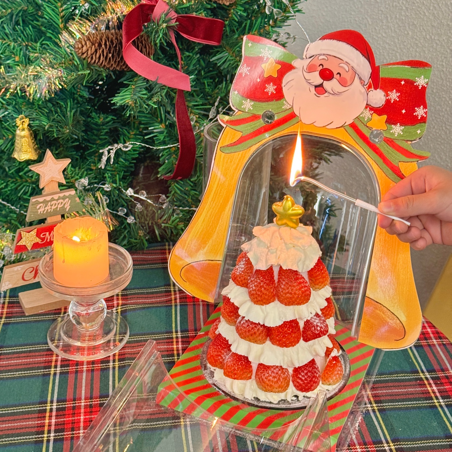 2026圣诞节包装盒蛋糕装饰圣诞老人圣诞树围边甜品盒烘焙装扮插件