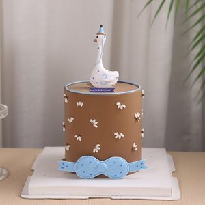 大白鹅百天满月周岁生日蛋糕