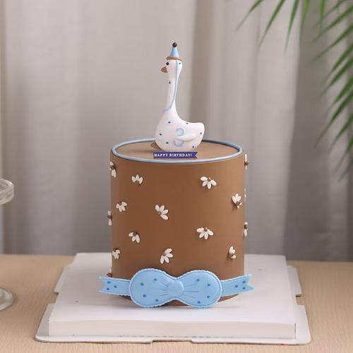 大白鹅百天满月周岁生日蛋糕