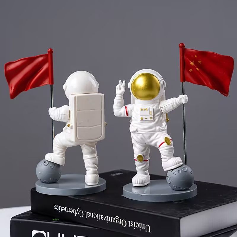 火箭宇航员公仔蛋糕装饰胜利摆件心愿太空探险情景生日甜品台插件