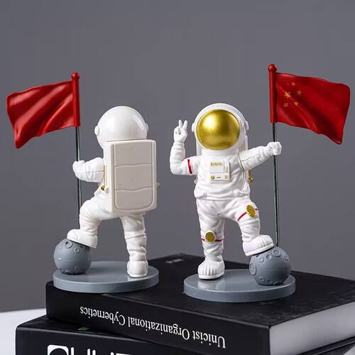火箭宇航员公仔蛋糕装饰胜利摆件心愿太空探险情景生日甜品台插件