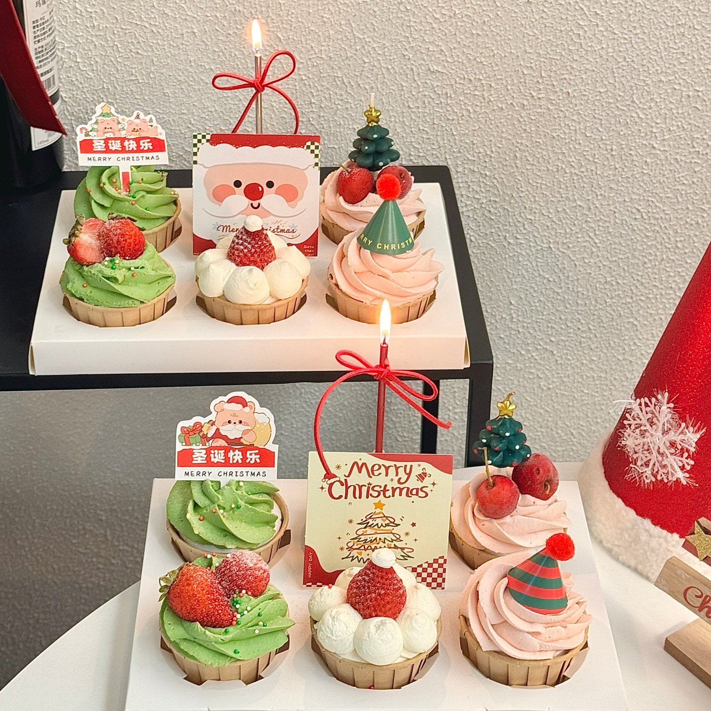 2026圣诞节快乐蛋糕装饰路牌圣诞老人卡片纸杯平安夜甜品装扮摆件,节庆用品/礼品,节日装扮用品,淘宝优惠券,粉丝福利购,淘宝优惠卷