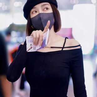 徐梦洁秦岚明星同款上衣女性感一字露肩镂空t恤辣妹纯欲风打底衫