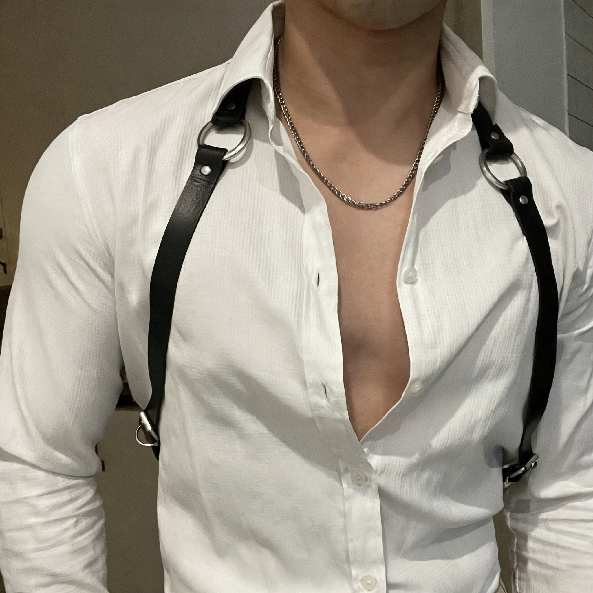 男士背带腰带个性Leather演出拍摄明星同款网红直播炸街穿搭绑带