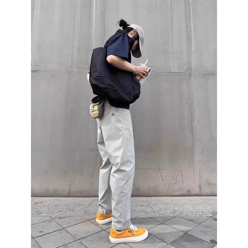 浅砂岩软壳冲锋裤男款春夏三角标裤子山系户外休闲运动速干工装裤