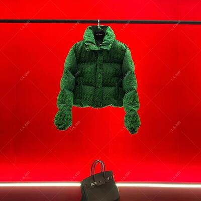 提花短款羽绒服LKBABY时尚百搭