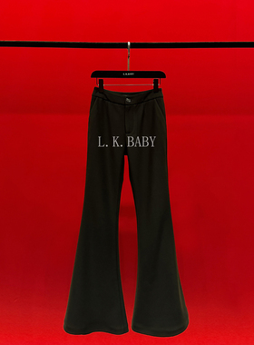 【L.K.BABY】瘦腿精灵 时尚垂感修身显瘦百搭高腰喇叭裤
