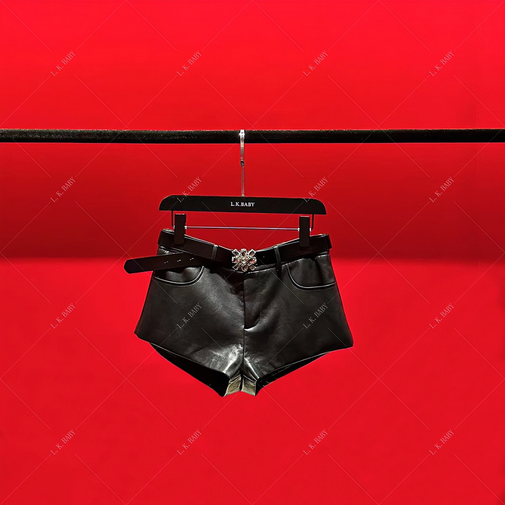 【L.K BABY】fashion气质性感蛋白皮皮短裤